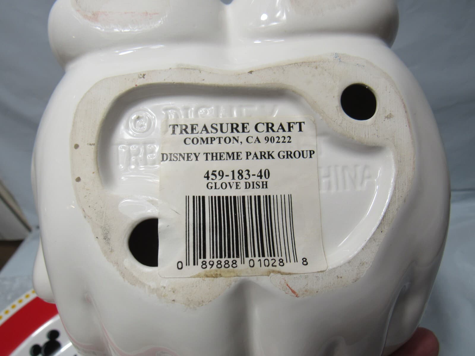Mickey Mouse 13" Serving Bowl Disney Theme Parks/Treasure Craft Mickey Hands N16 - Thumbnail 15