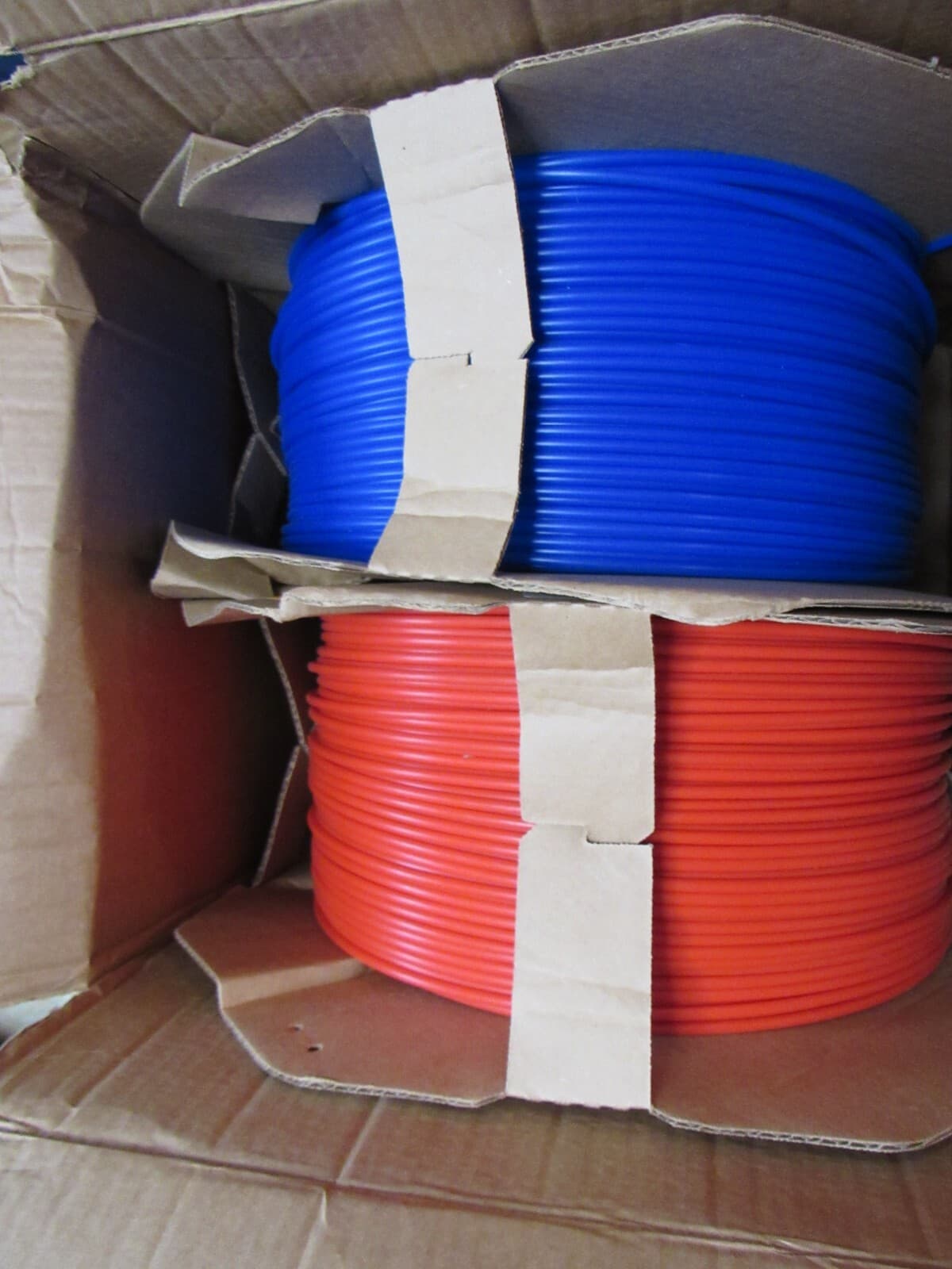 .25" x .04" 1000ft Rolls Red and Blue Flexible PE PVC Vinyl Tubing X74K - Thumbnail 6