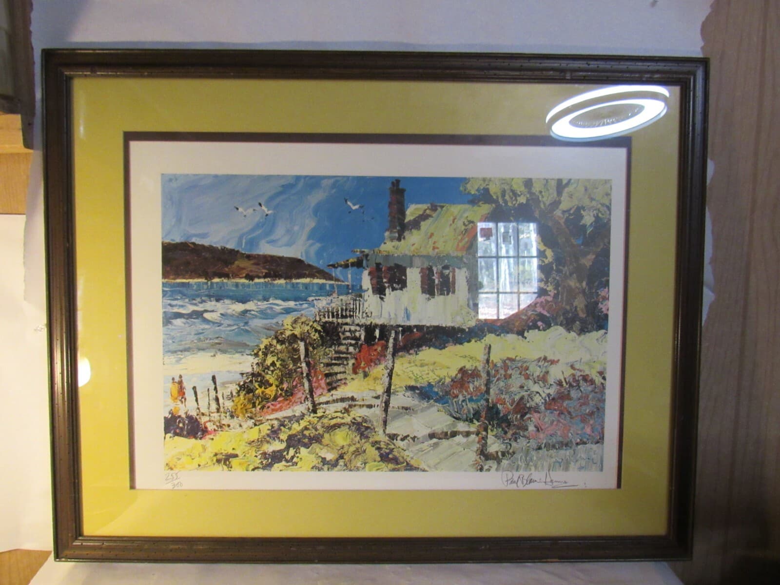 Paul Blaine Henrie "SEASCAPE COTTAGE" Hand Signed Print Art COA 255/300 (J) - Thumbnail 8