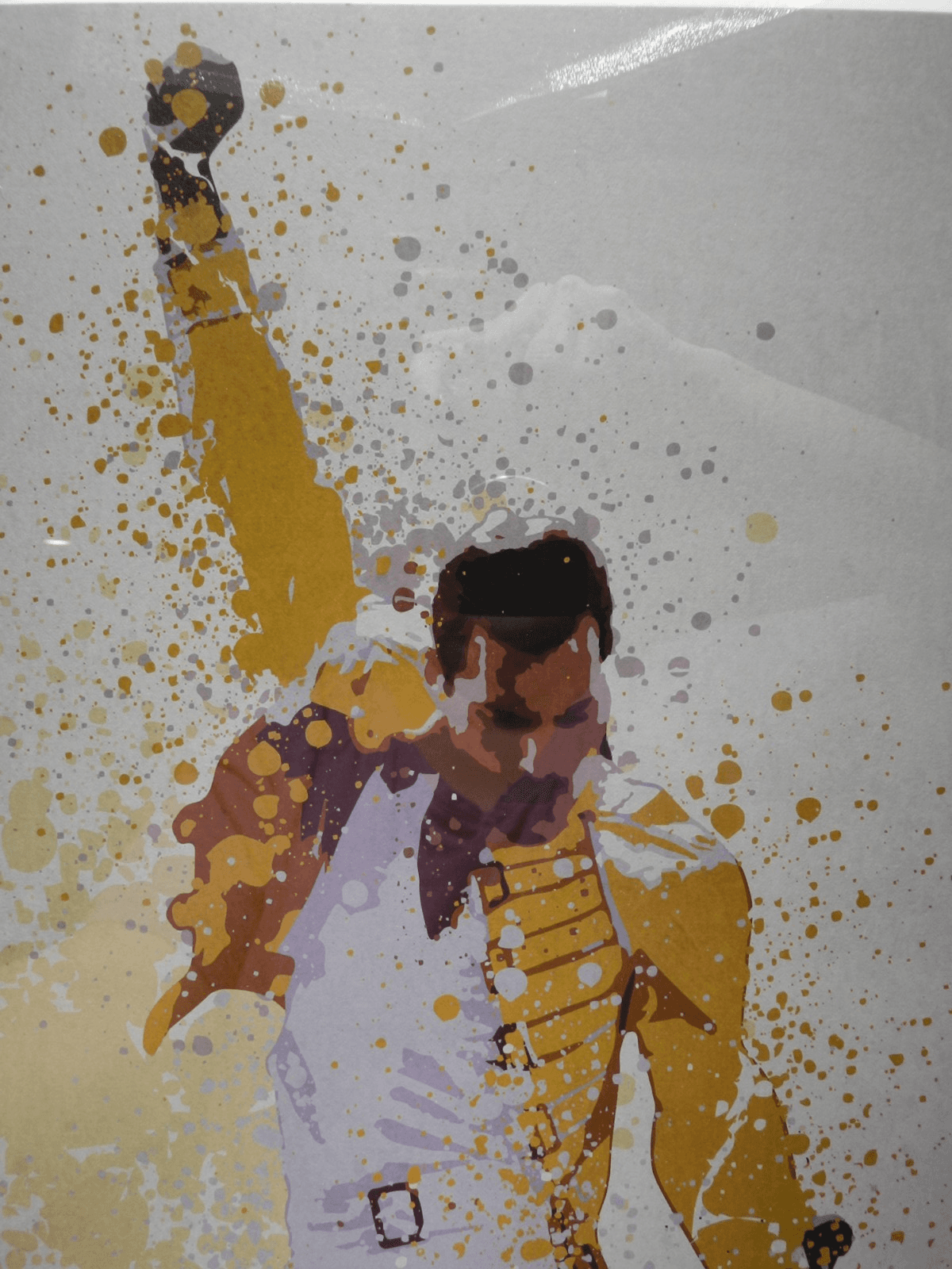 Original Watercolor Painting Freddie Mercury Queen 26”x18” Framed (H95JK) - Thumbnail 3