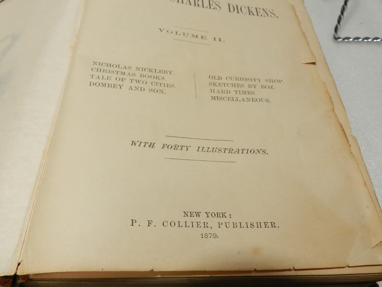 The Works Of Charles Dickens Volume 1 Collier Pub Illustrated 1879 Z91J - Thumbnail 9