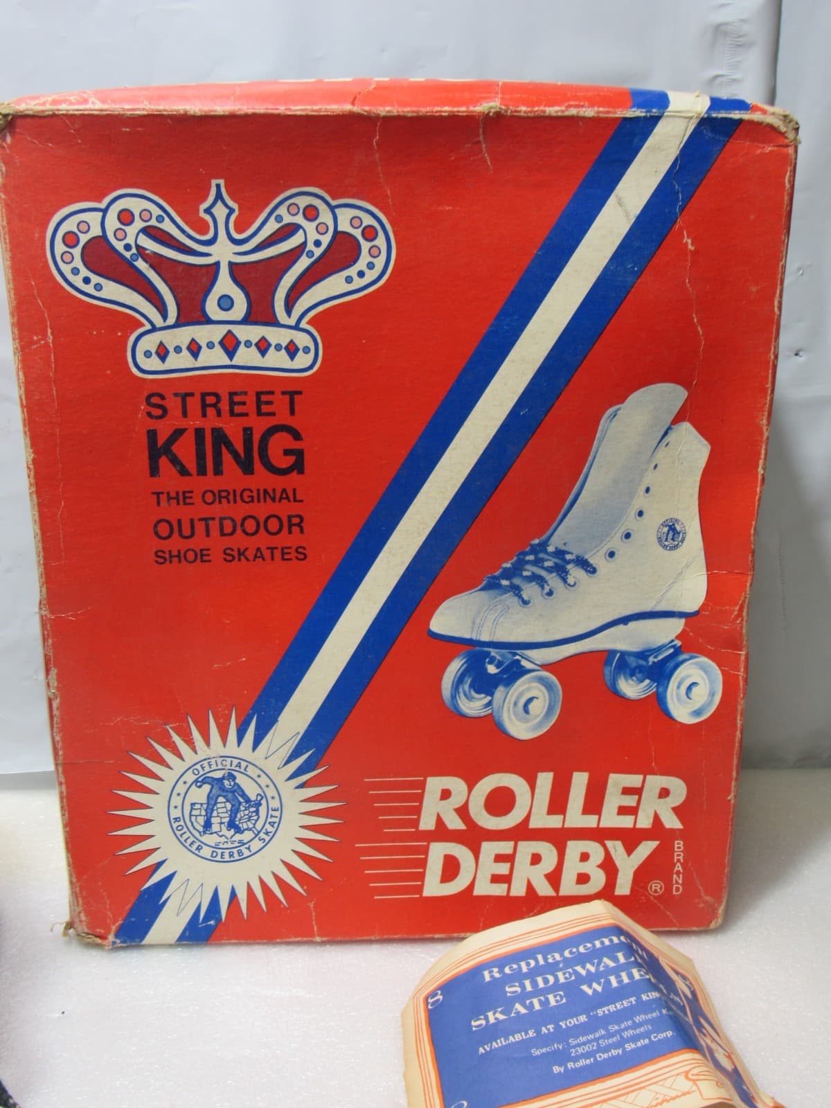 VINTAGE ROLLER DERBY STREET KING OUTDOOR Skates Black SIZE 8 Metal Wheels U45JJ - Thumbnail 10