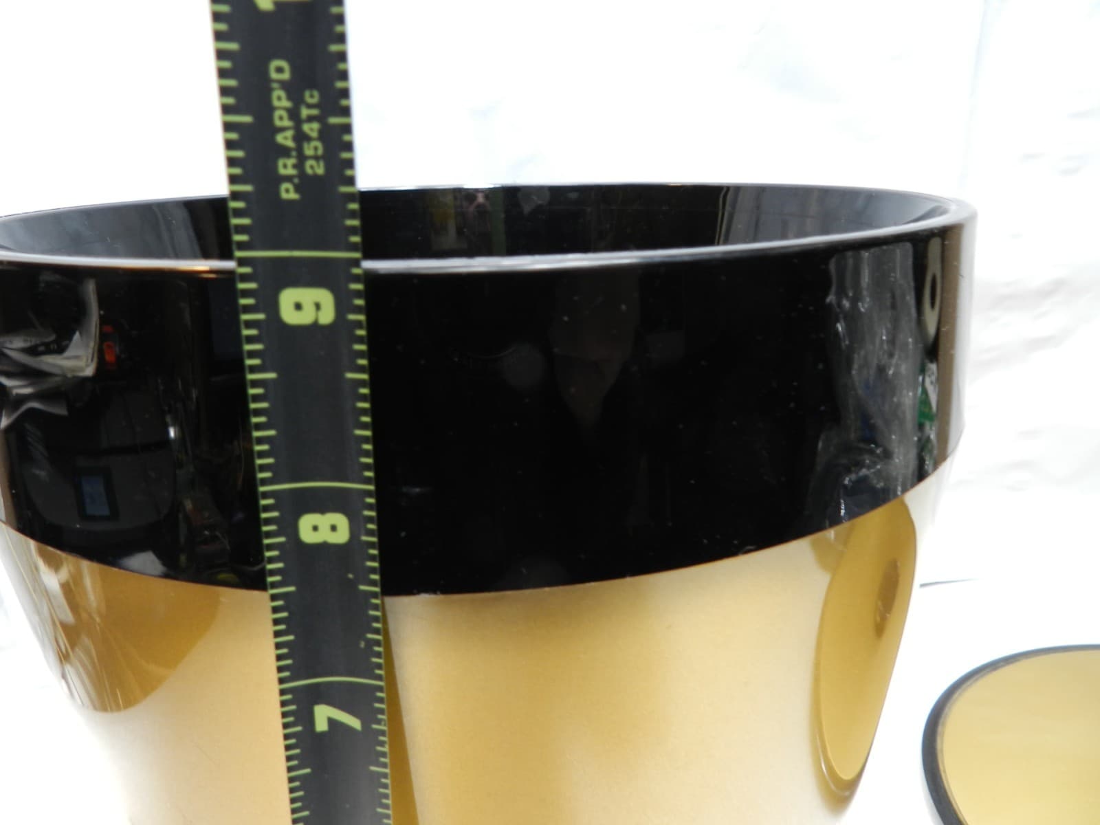 Vintage West Bend Thermo Serv Ice Bucket Gold & Black Insulated Ice Bucket Z94J - Thumbnail 5