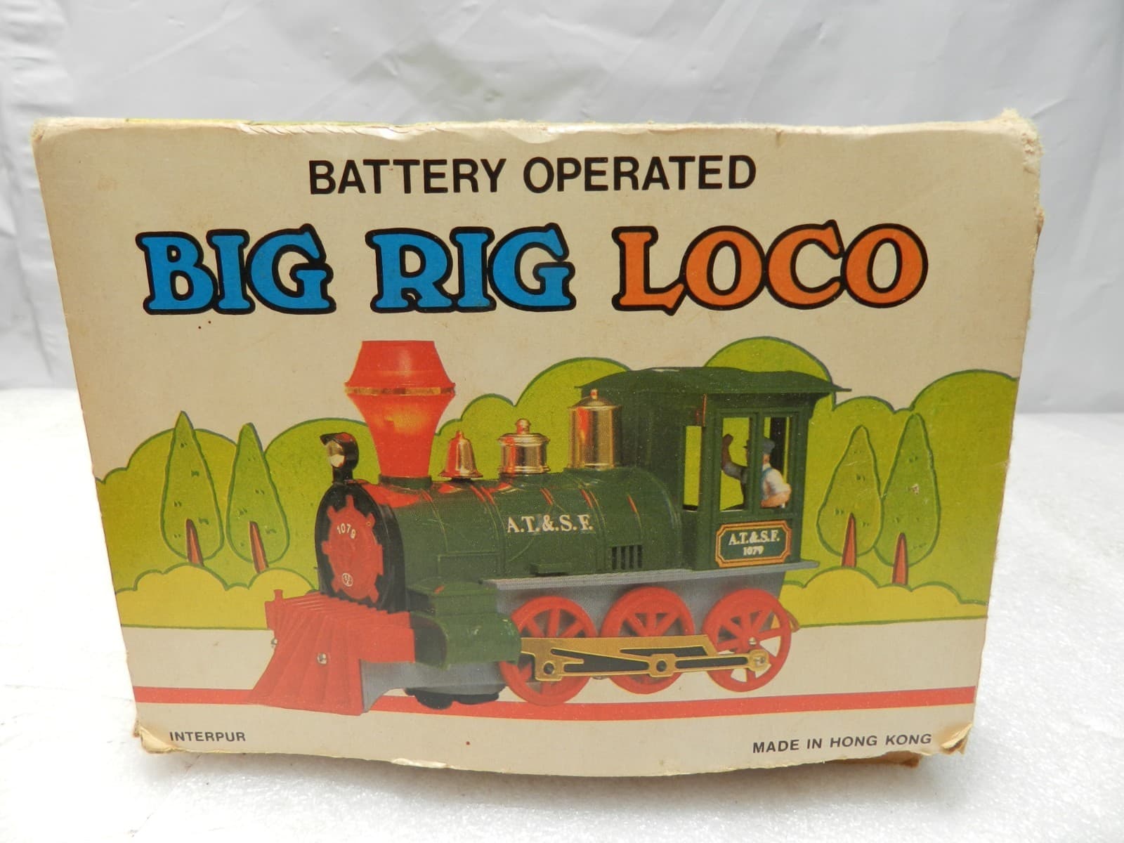Vintage Big Rig Loco Locomotive Electric Train Bump N Go AT&SF 1079 (I1K) - Thumbnail 4