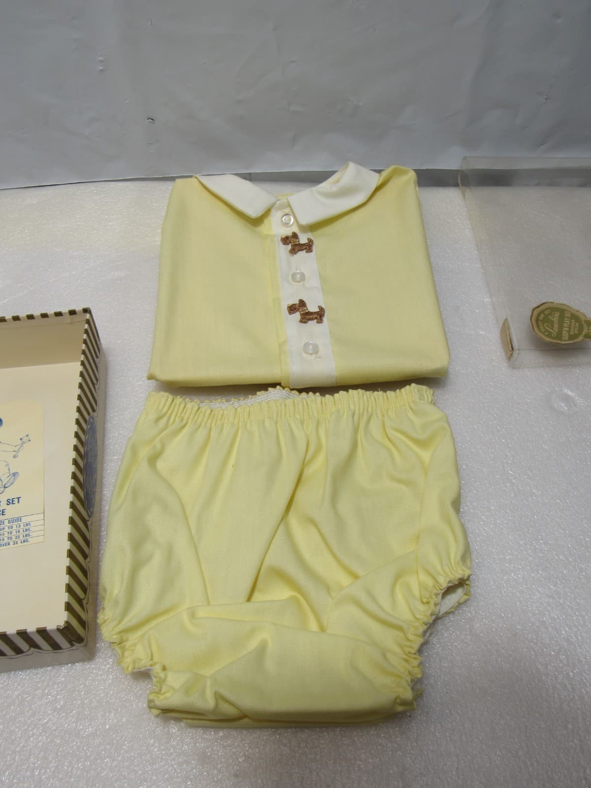 Vintage Lanokins Sleep N Play Set Boys Diaper Set Sz Med Yellow (U46JJ) - Thumbnail 4