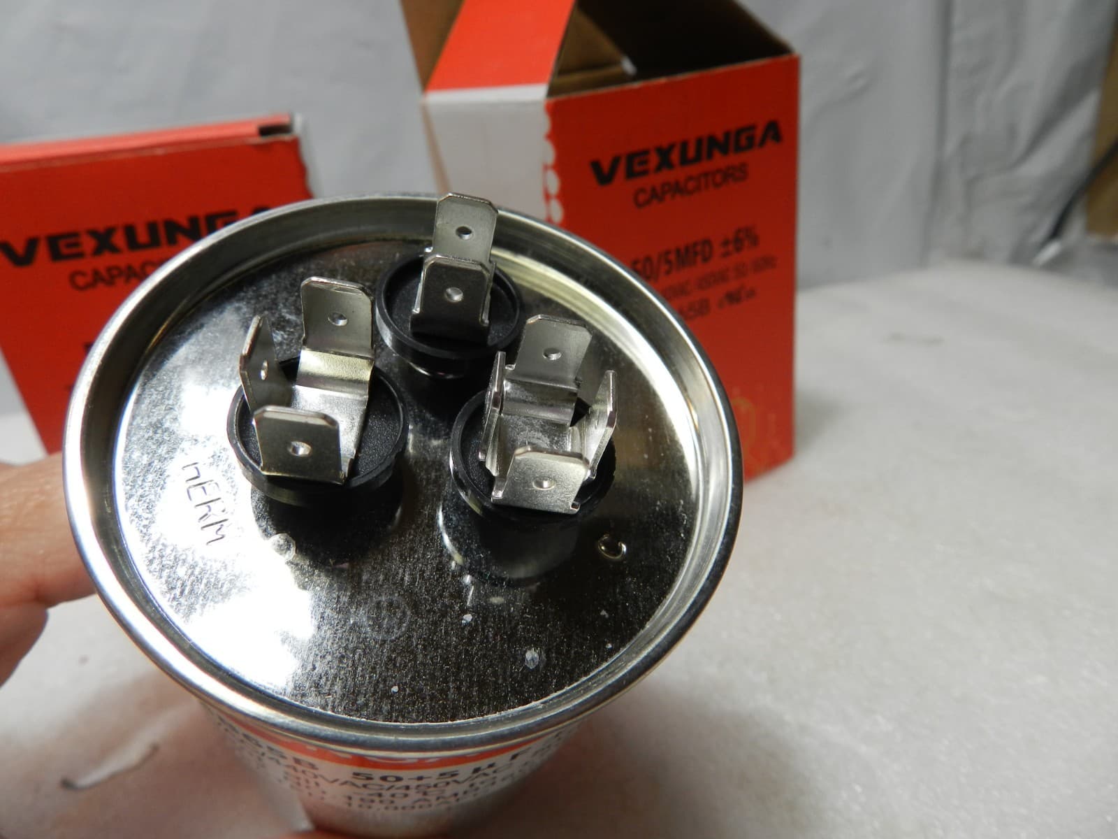2 VEXUNGA CBB65B Capacitor 70/5MFD ±6% 370VAC/440VAC/450VAC 50/60Hz (H98K) - Thumbnail 4