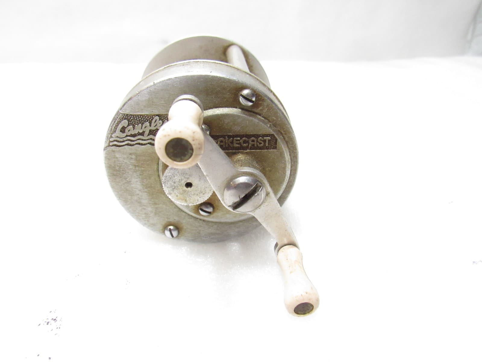 2 Vintage Fishing Casting Reels Pflueger Trump 1943 & Langley Lakecast 350 D94JJ - Thumbnail 7