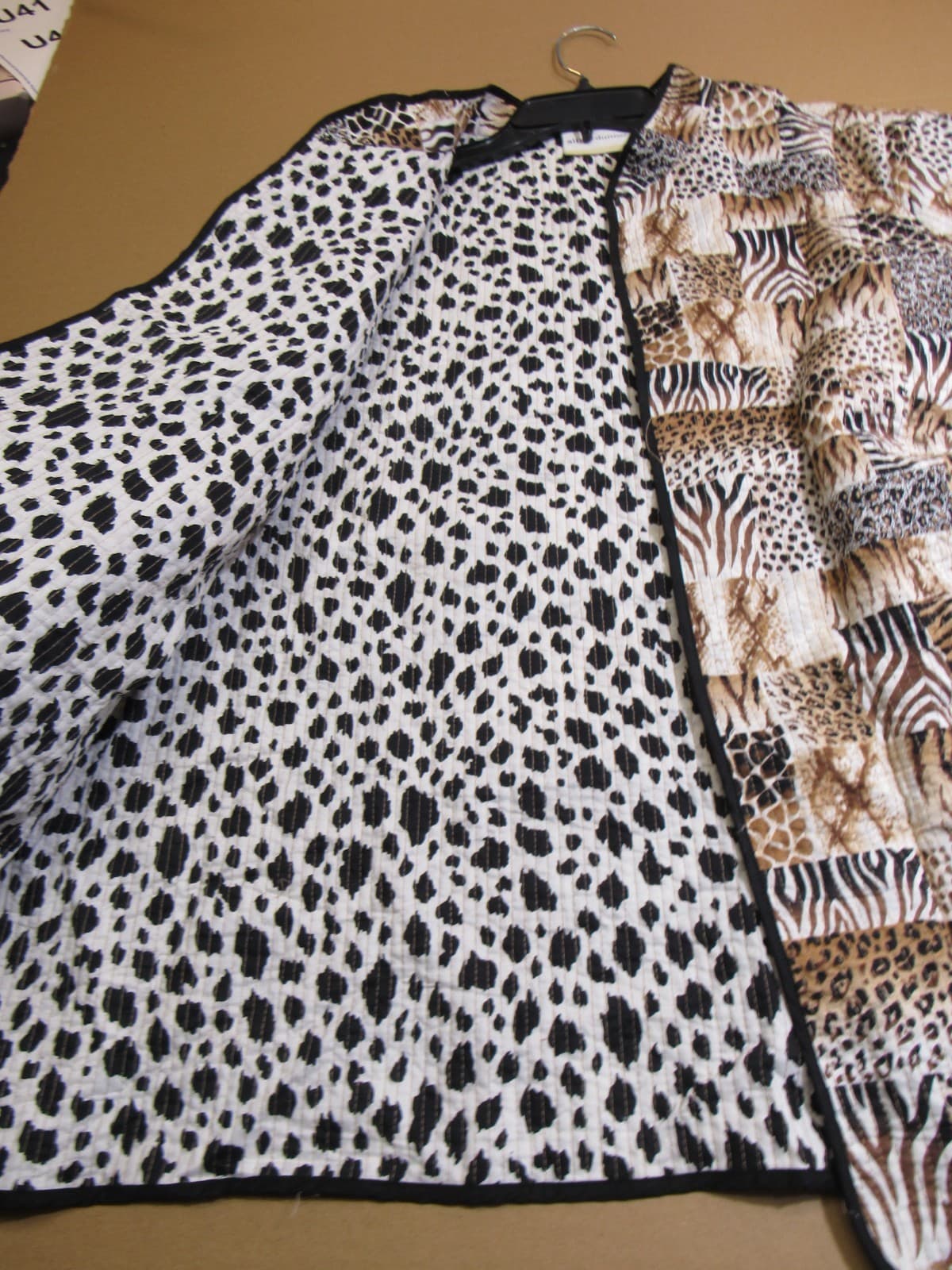NWT ALFRED DUNNER Womens Cotton Reversible Jacket Animal Print Size 20W U47J - Thumbnail 3