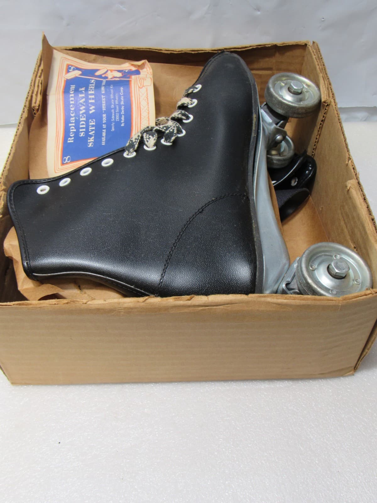 VINTAGE ROLLER DERBY STREET KING OUTDOOR Skates Black SIZE 8 Metal Wheels U45JJ - Thumbnail 13