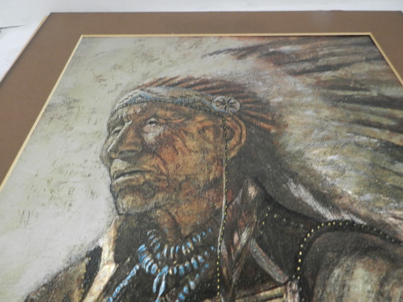1979 Signed Michael Whipple "The Old Indian" Metal Etching 16" x 12 (K) - Thumbnail 10