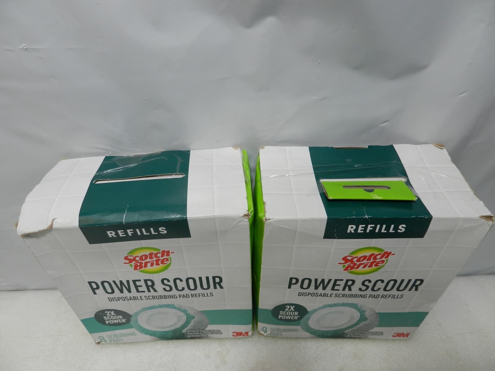 2 - 3M Scotch Brite Power Scour Disposable Scrubbing Pad Refills 8 Packs (L80K) - Thumbnail 3