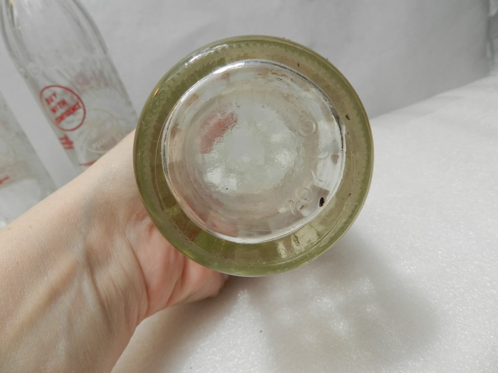3Vintage Sunrise Sparkling Beverages Soda Pop Bottle Clear Glass 10 oz (D97S) - Thumbnail 7