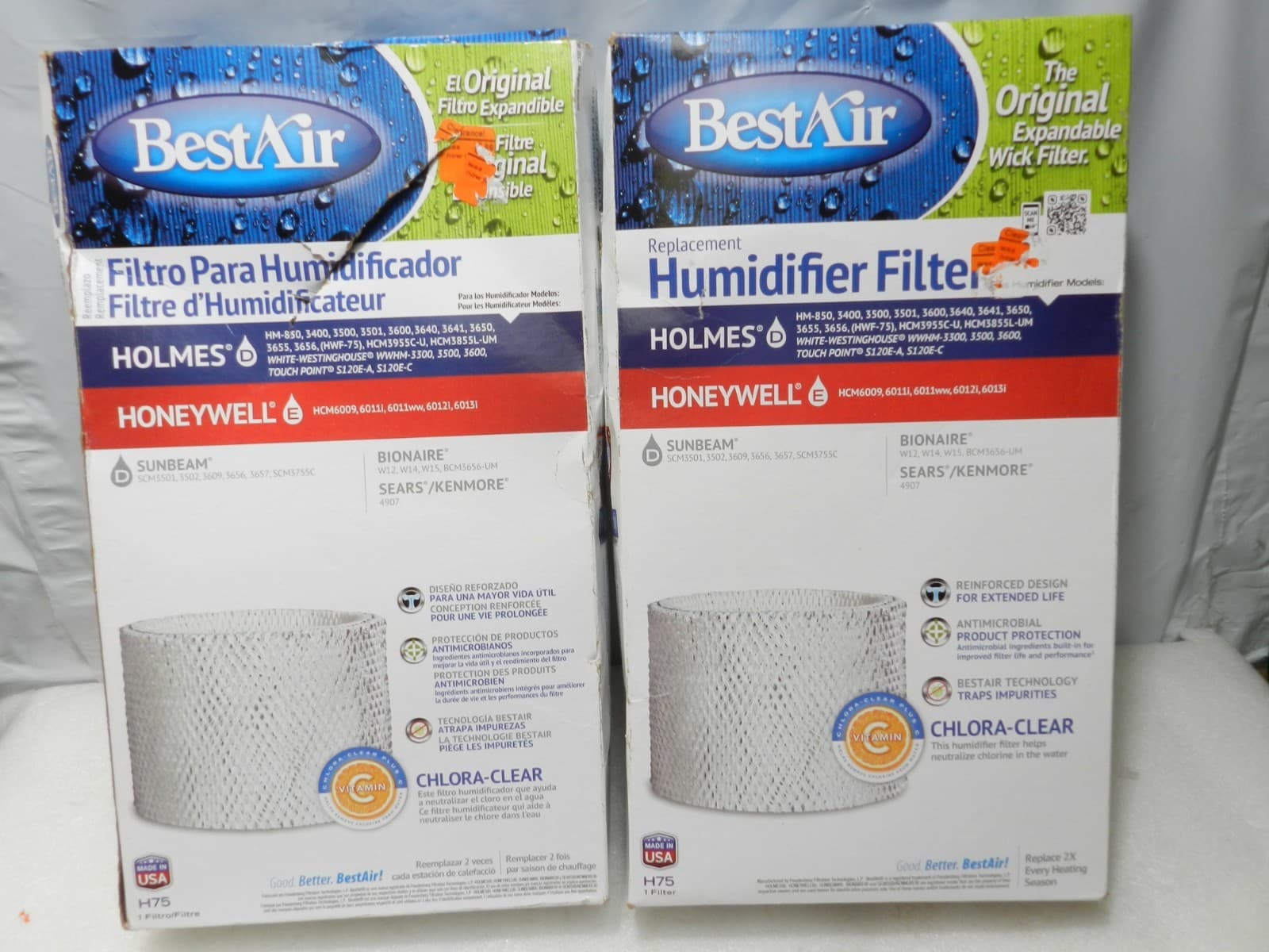 2 - Best Air Humidifier Filter, Model H75 Holmes BionAire Honeywell Sunbeam H10K - Thumbnail 4