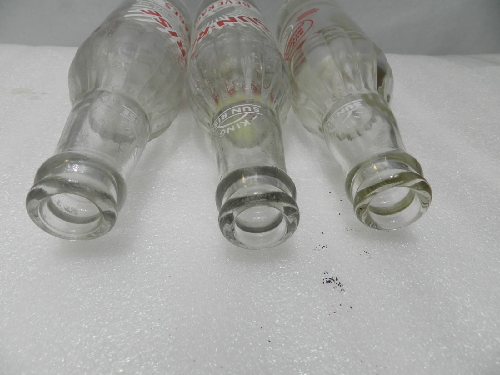 3Vintage Sunrise Sparkling Beverages Soda Pop Bottle Clear Glass 10 oz (D97S) - Thumbnail 9