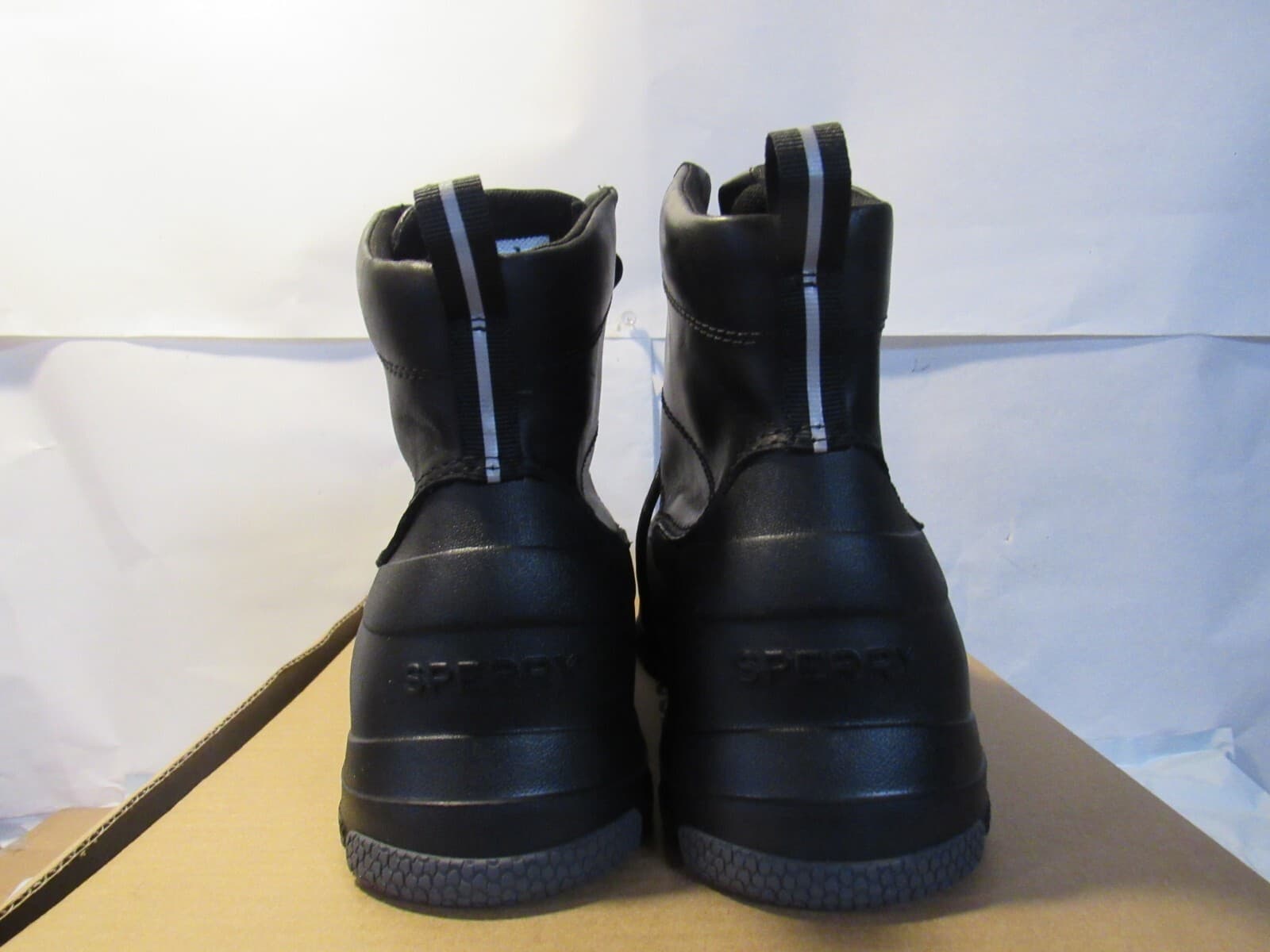 Sperry Mens Duck Float Lace Up Rain Snow Boot Black Size 8M W6K - Thumbnail 4