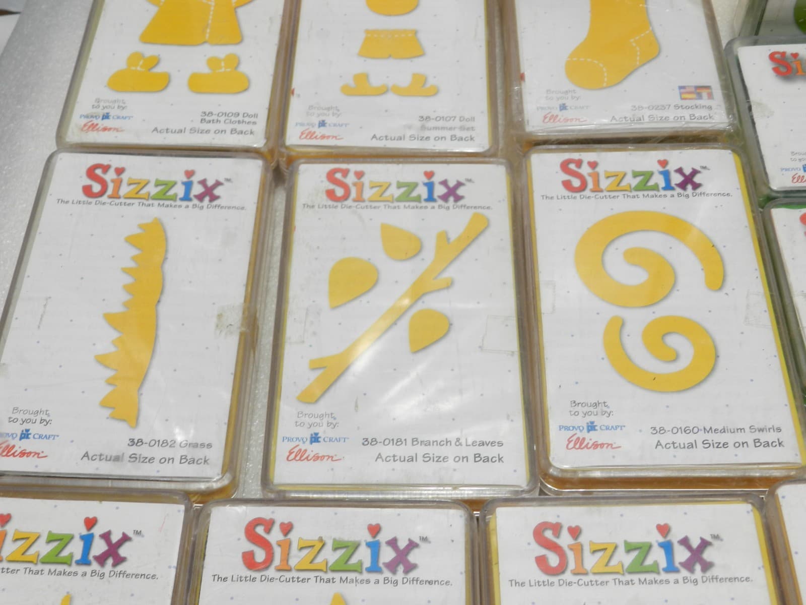 60 Sizzix Dies Lollipop Uppercase Alphabet Sports Holiday Kids Pets (A2J) - Thumbnail 7