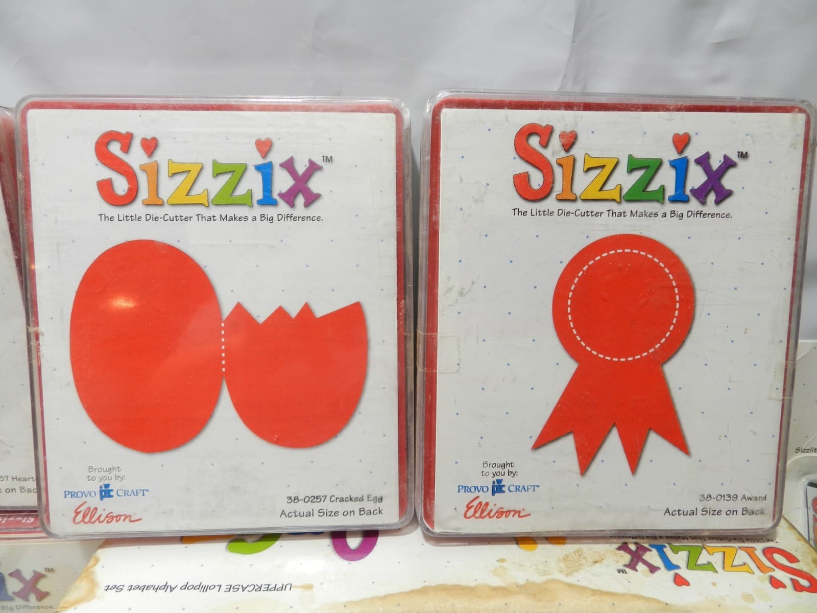 60 Sizzix Dies Lollipop Uppercase Alphabet Sports Holiday Kids Pets (A2J) - Thumbnail 3