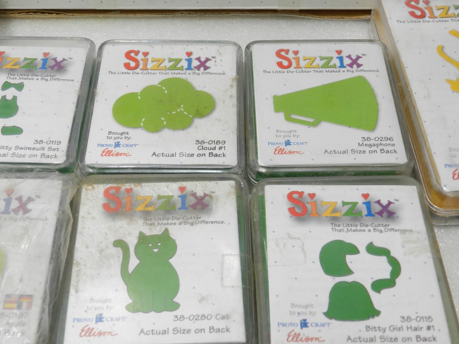 60 Sizzix Dies Lollipop Uppercase Alphabet Sports Holiday Kids Pets (A2J) - Thumbnail 10
