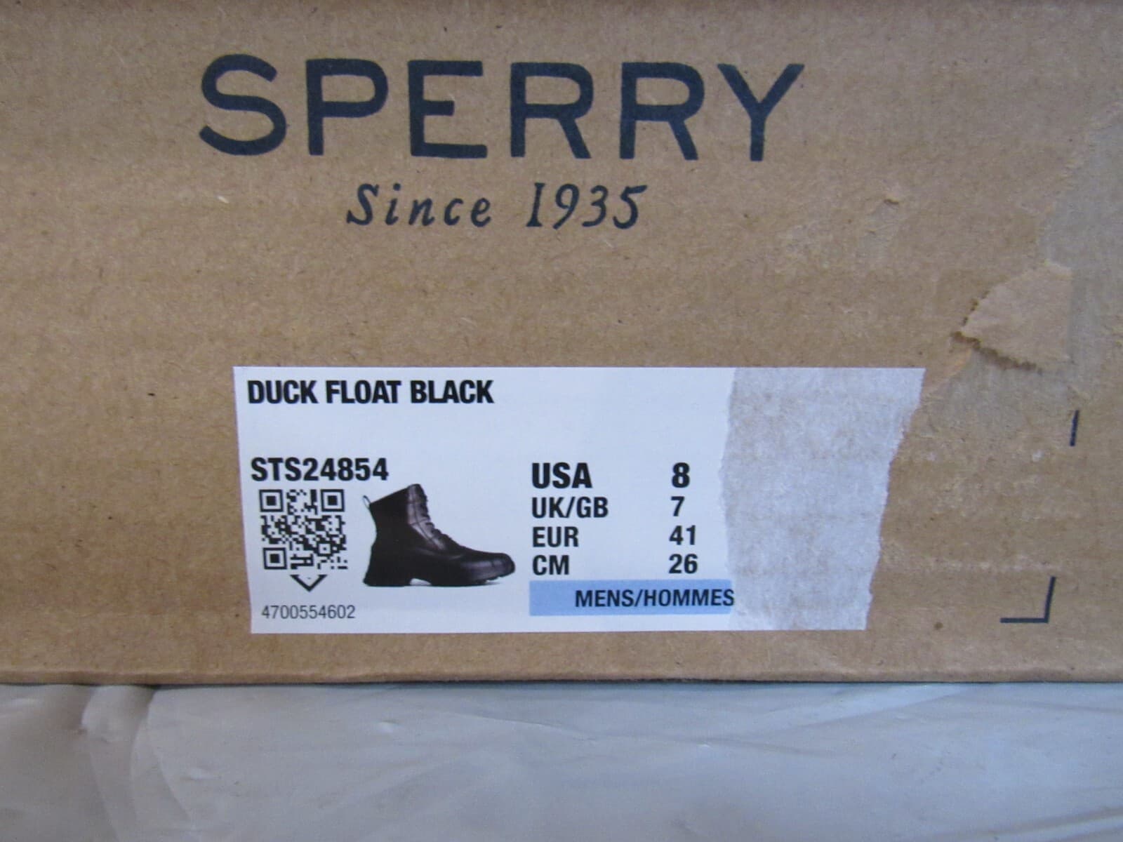 Sperry Mens Duck Float Lace Up Rain Snow Boot Black Size 8M W6K - Thumbnail 5
