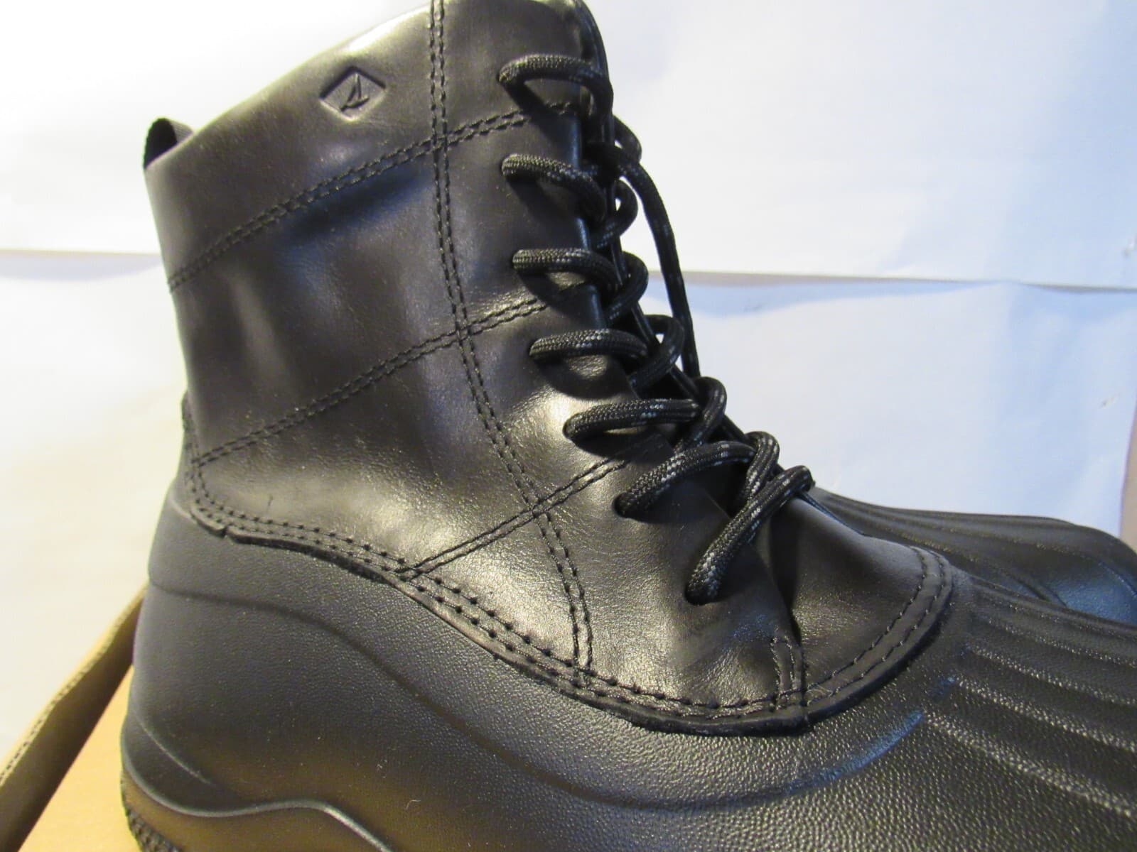 Sperry Mens Duck Float Lace Up Rain Snow Boot Black Size 8M W6K - Thumbnail 8