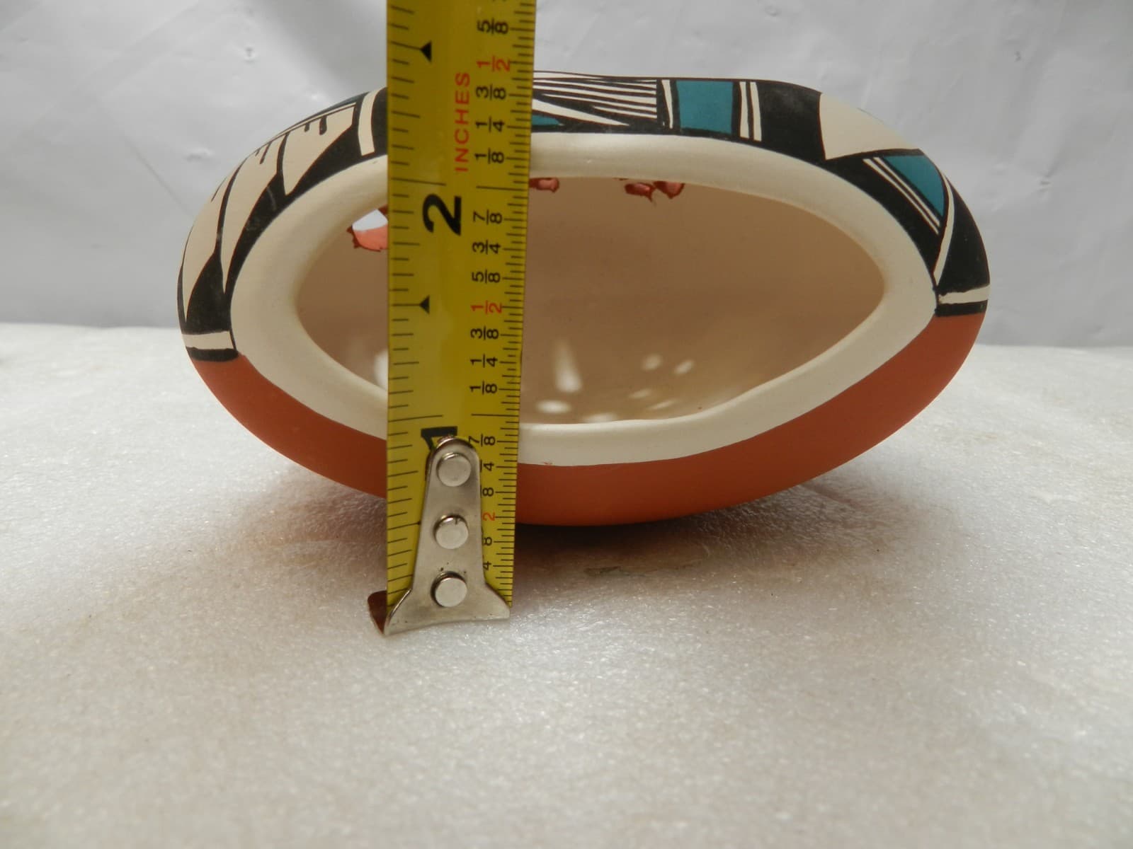 Vintage Acoma Pueblo Pottery “Cliff Dwellers” Handcrafted HandPainted (I17JK) - Thumbnail 8