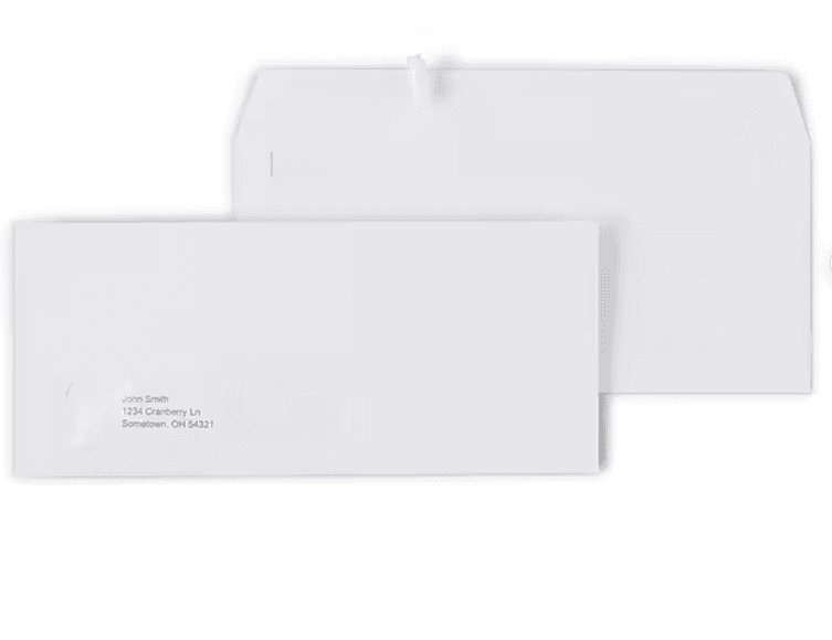 Staples #10 White Left-Window Envelopes, 500/Box 4.125"x9.5" (E4K) - Thumbnail 6