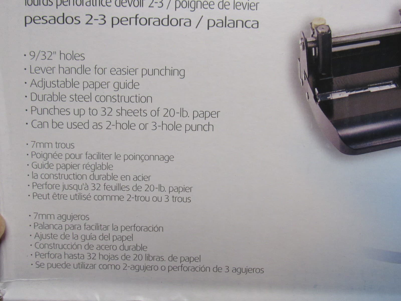 Officemax Heavy Duty Lever Handle 2-3 Hole Punch 32 Sheet (E5K) - Thumbnail 9