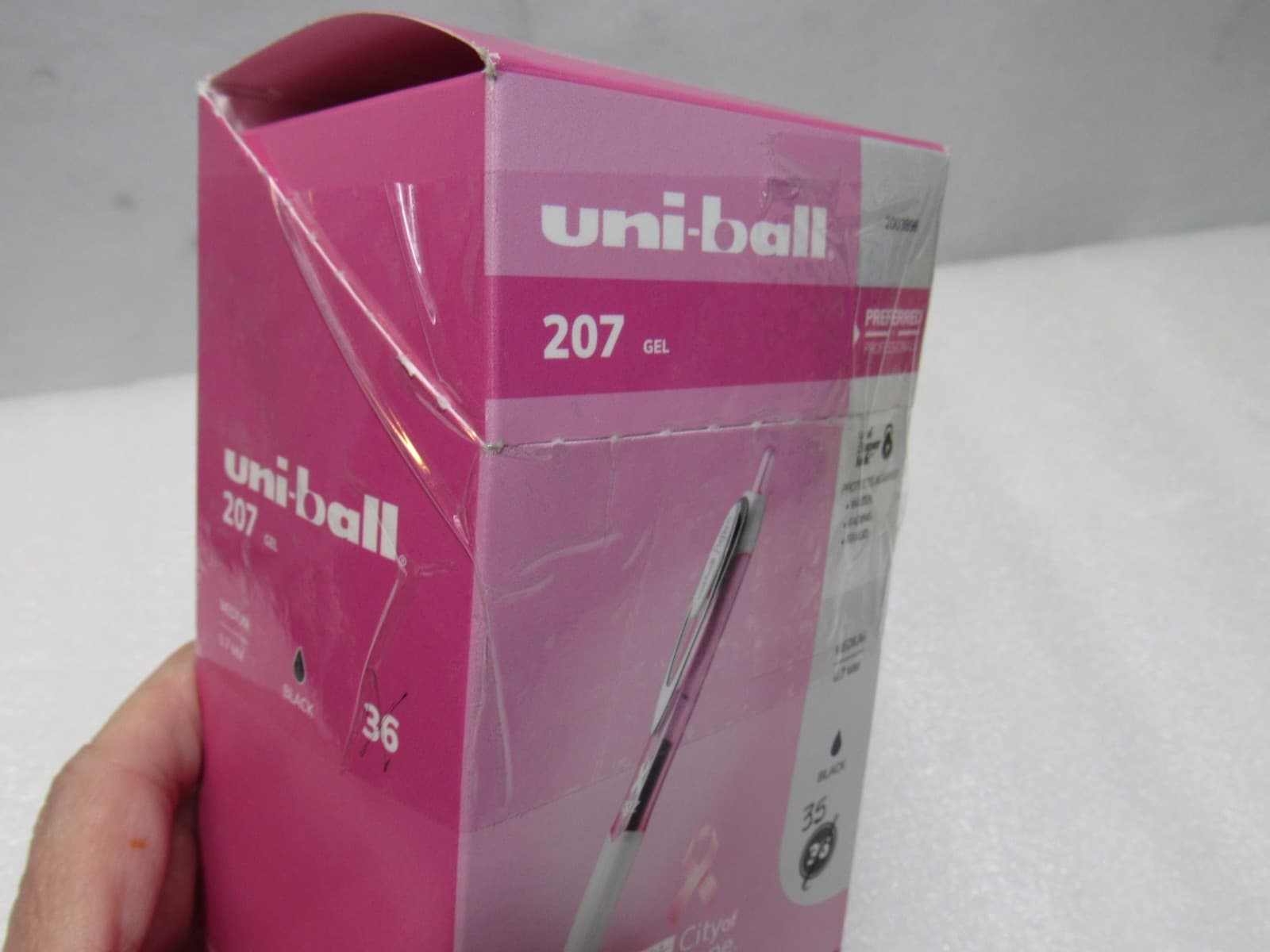 Uni-Ball 207 Gel Pens City of Hope Pink Medium 0.7mm Pens Black Ink 35ct. E4K - Thumbnail 9