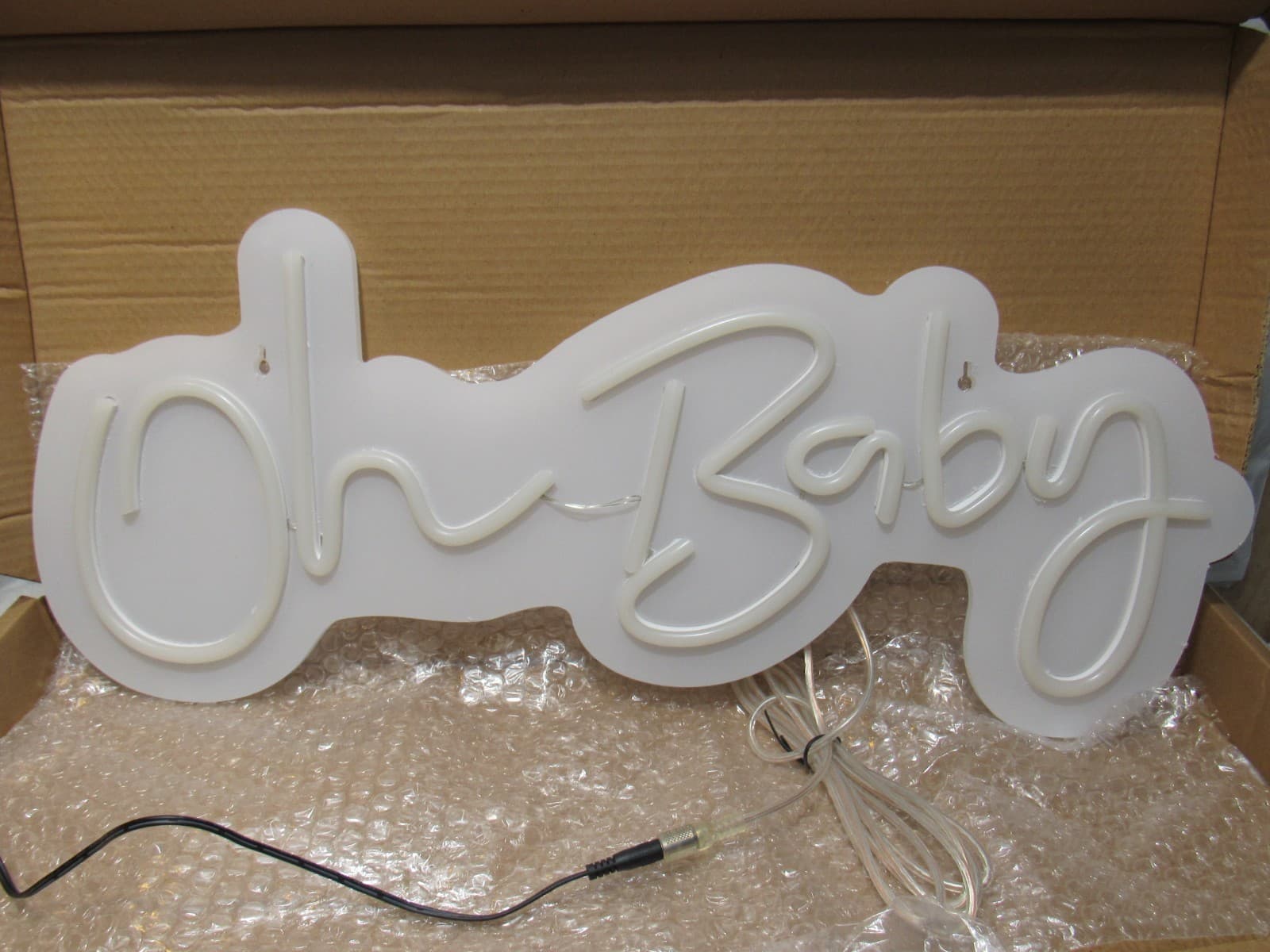 Oh Baby Neon Sign Baby Shower LED Neon Light 23" x 9.5" (E8K) - Thumbnail 4