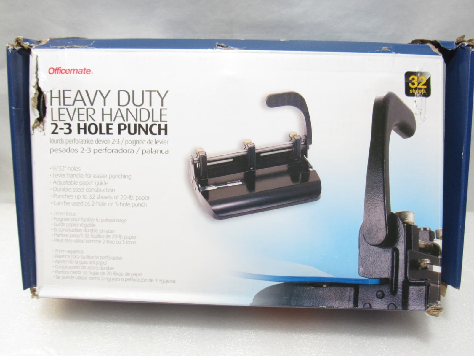 Officemax Heavy Duty Lever Handle 2-3 Hole Punch 32 Sheet (E5K) - Thumbnail 3