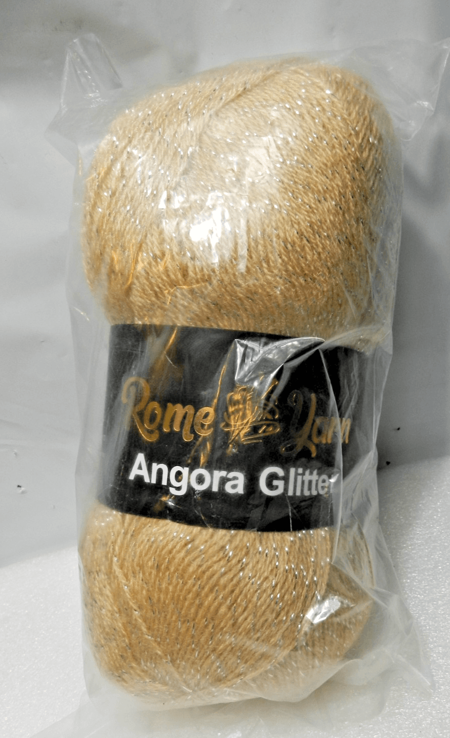 Angora Glitter 100g 75% Acrylic 20% Wool 5% Metallic Poly Yarn 837 Beige (L85K) - Thumbnail 3