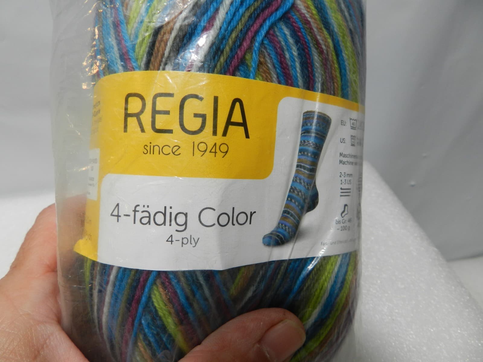 Regia Sock Yarn 100g Self Striping 420m 459y 75/25 Wool Nylon 4 Ply (L86K) - Thumbnail 2