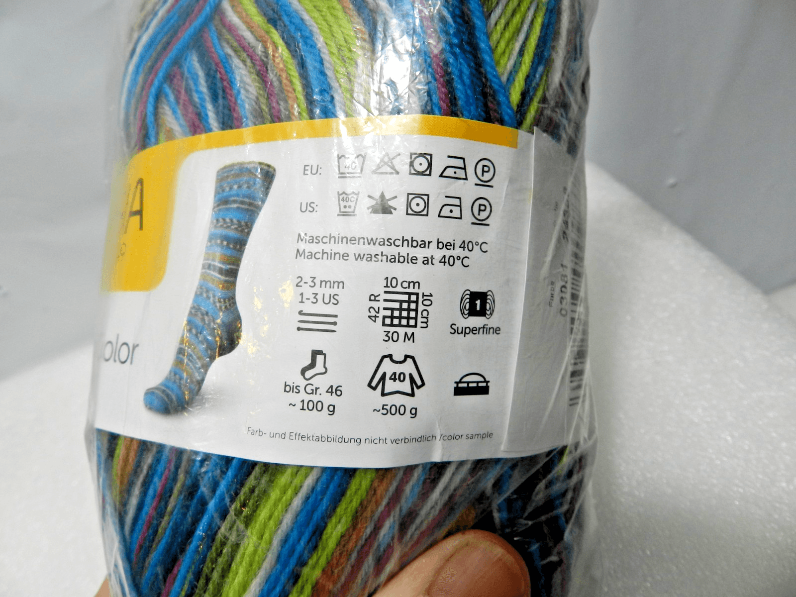 Regia Sock Yarn 100g Self Striping 420m 459y 75/25 Wool Nylon 4 Ply (L86K) - Thumbnail 4