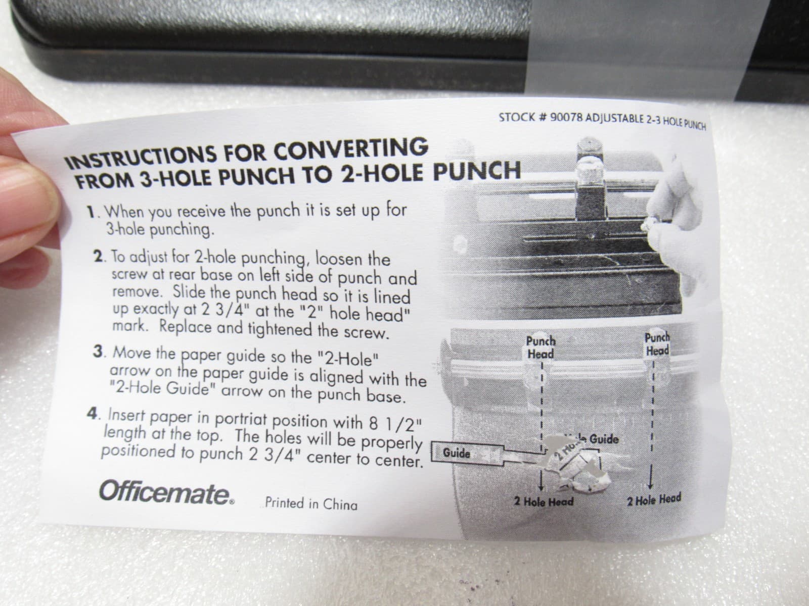 Officemax Heavy Duty Lever Handle 2-3 Hole Punch 32 Sheet (E5K) - Thumbnail 5