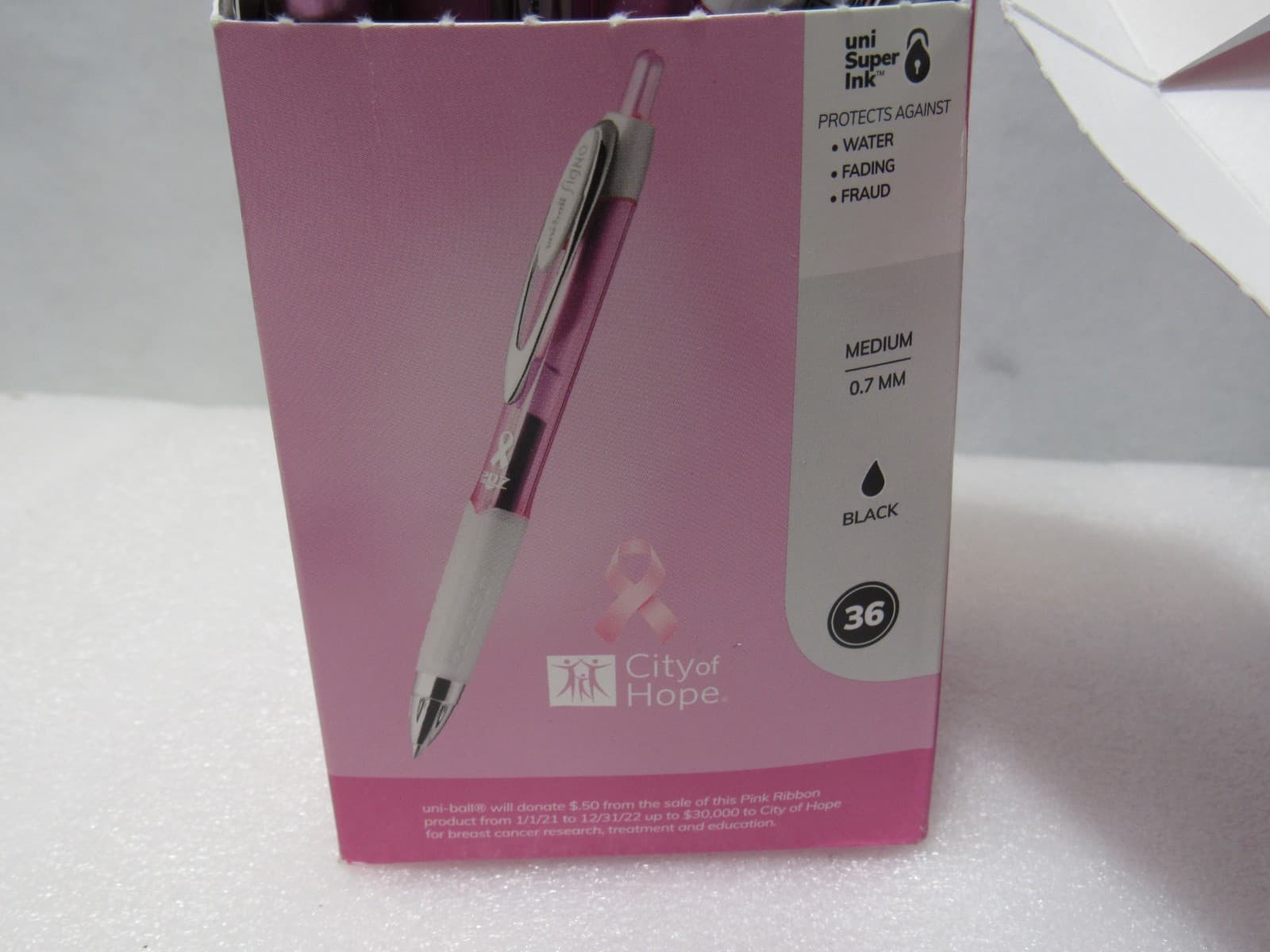 Uni-Ball 207 Gel Pens City of Hope Pink Medium 0.7mm Pens Black Ink 35ct. E4K - Thumbnail 7