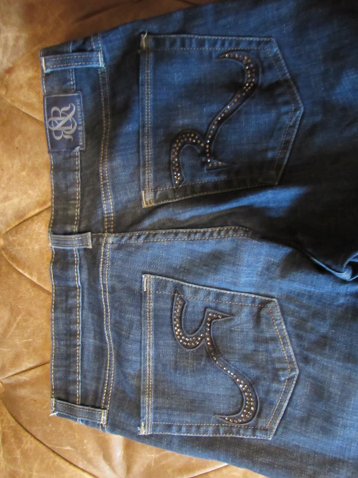 Rock & Republic Women's Boot Cut Bling Jeans Size 12 (P8M) - Thumbnail 3