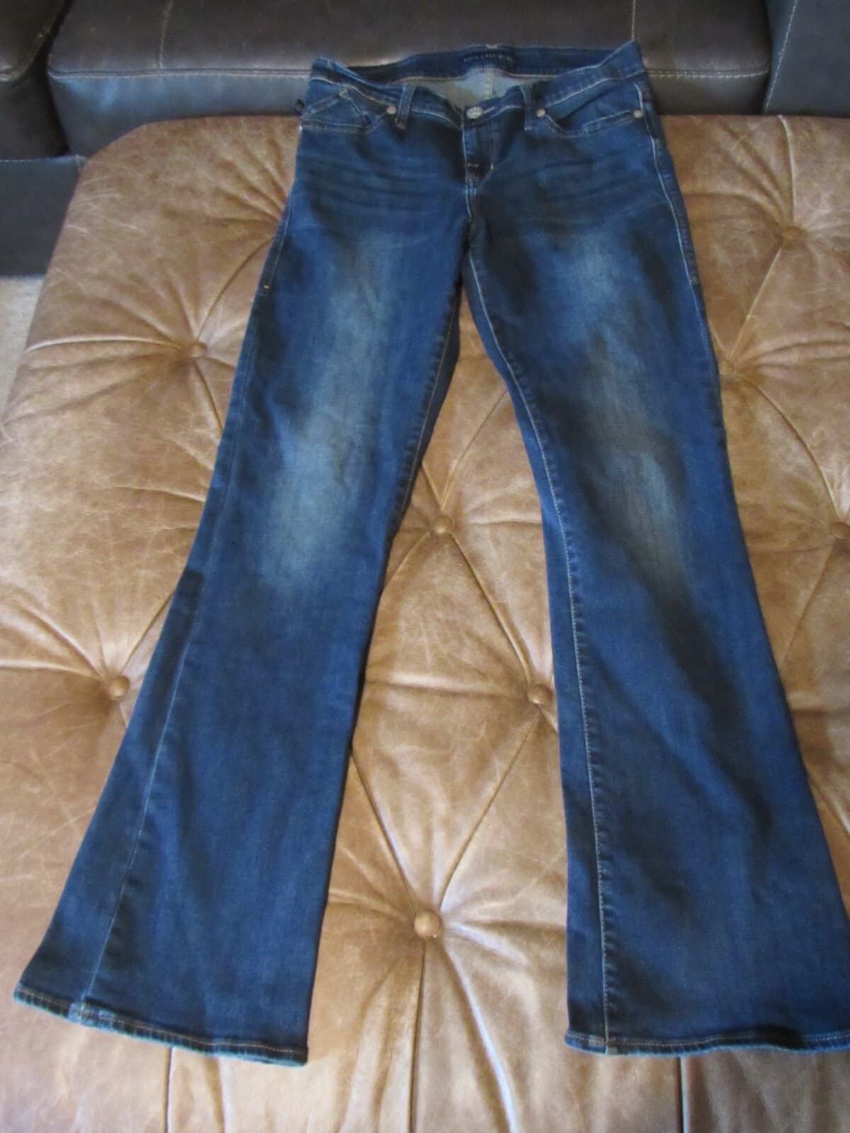 Rock Republic Kasandra Bootcut Dark Wash Distressed Mid Rise Jean Size 12 (P10M) - Thumbnail 3