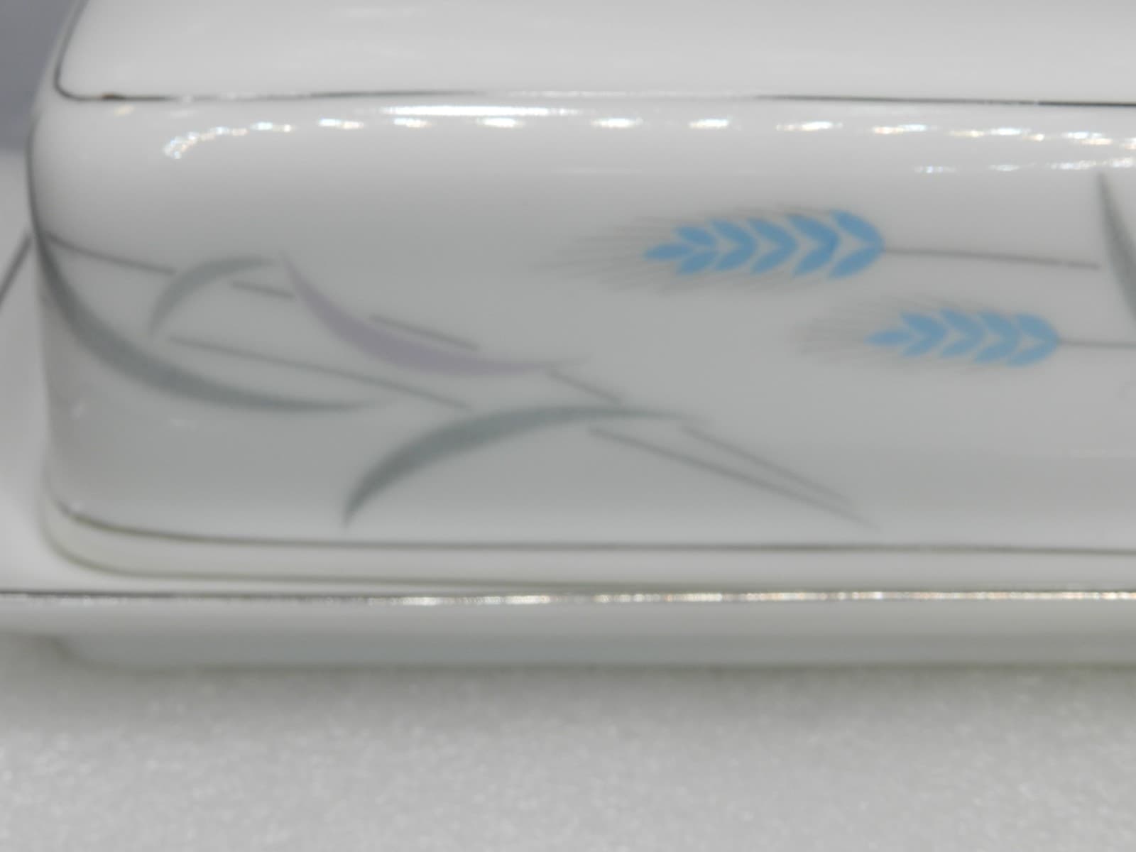 Vintage Valmont China "Royal Wheat" Covered Butter Dish Japan Retired (K16J) - Thumbnail 3