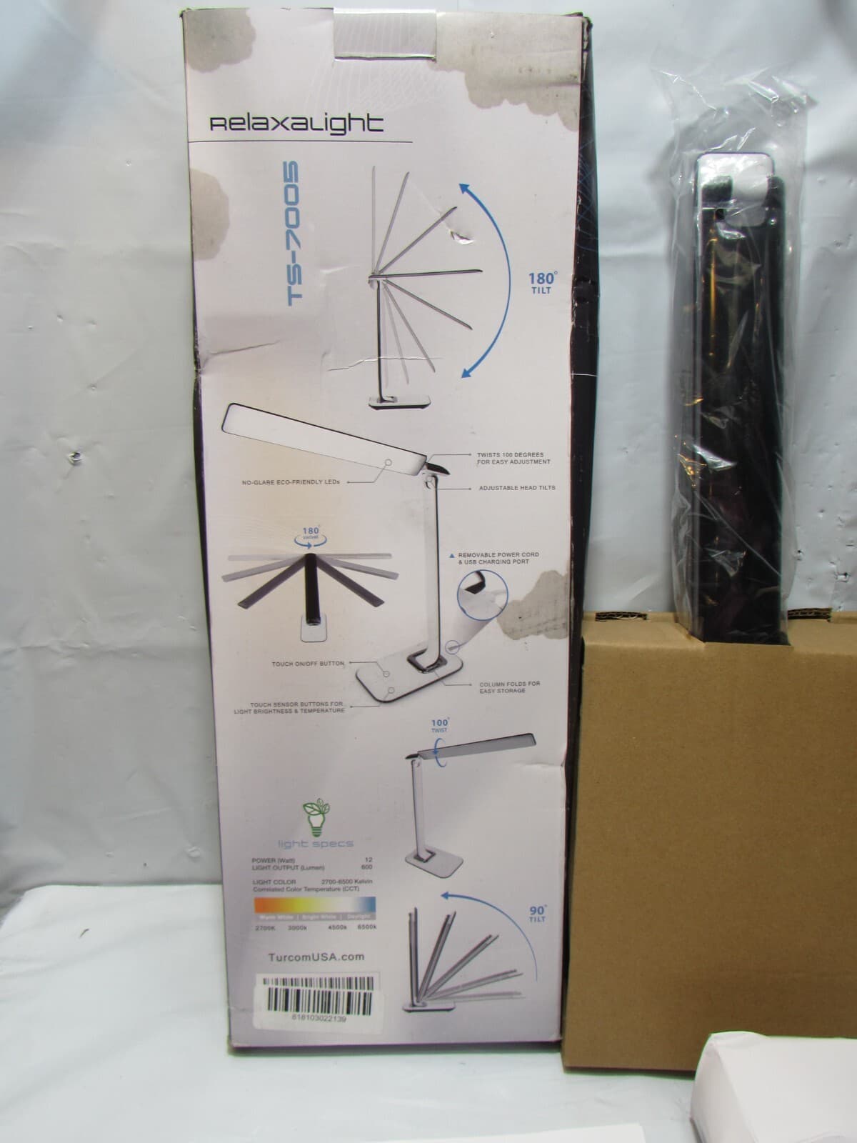 LED Desk Lamp With USB Charging Port Dimmable Touch Controls Multicolor Q93K - Thumbnail 12