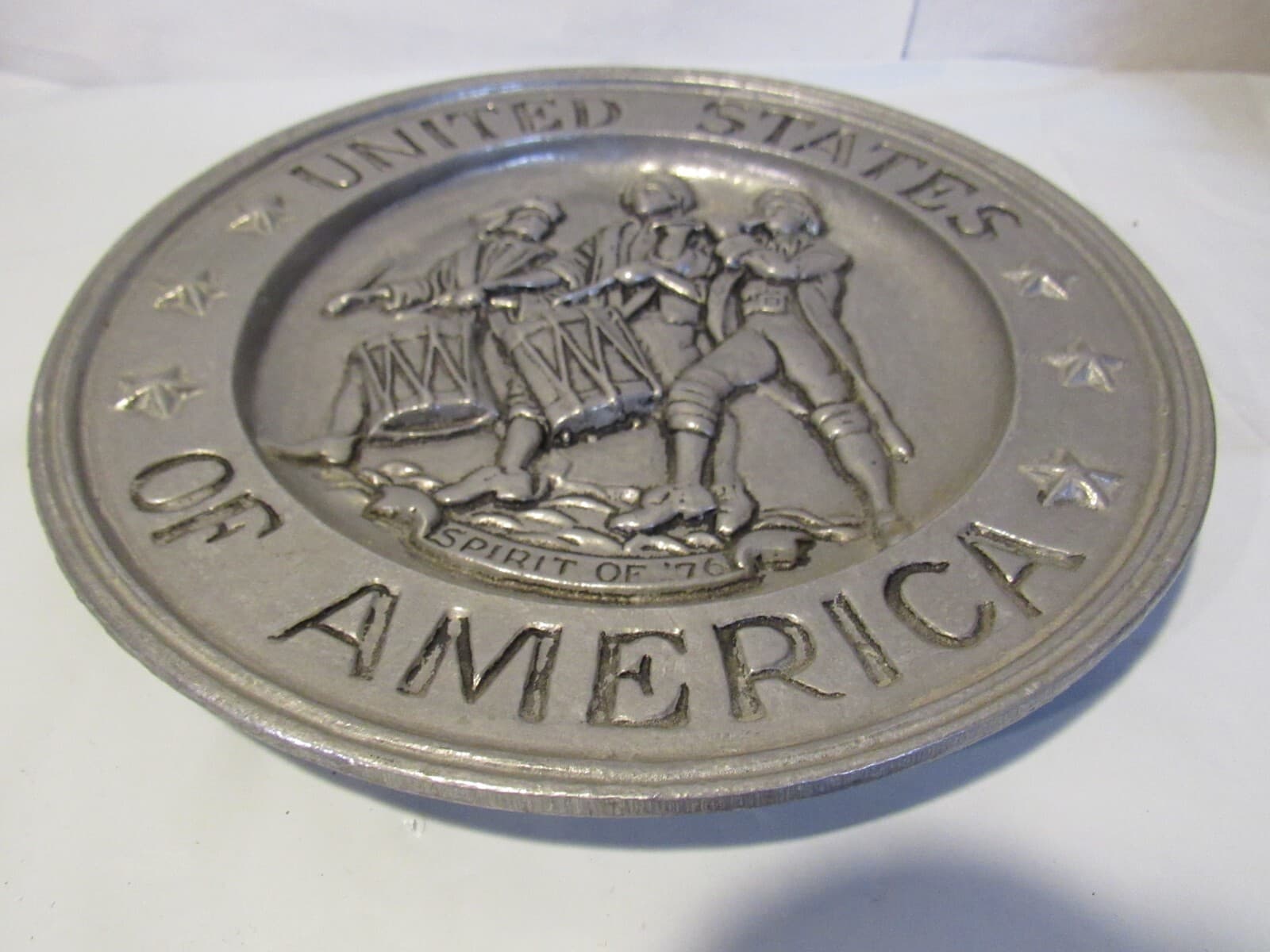 Vintage Sexton Pewter Plate United States Of America Spirit Of 76 A3M - Thumbnail 3