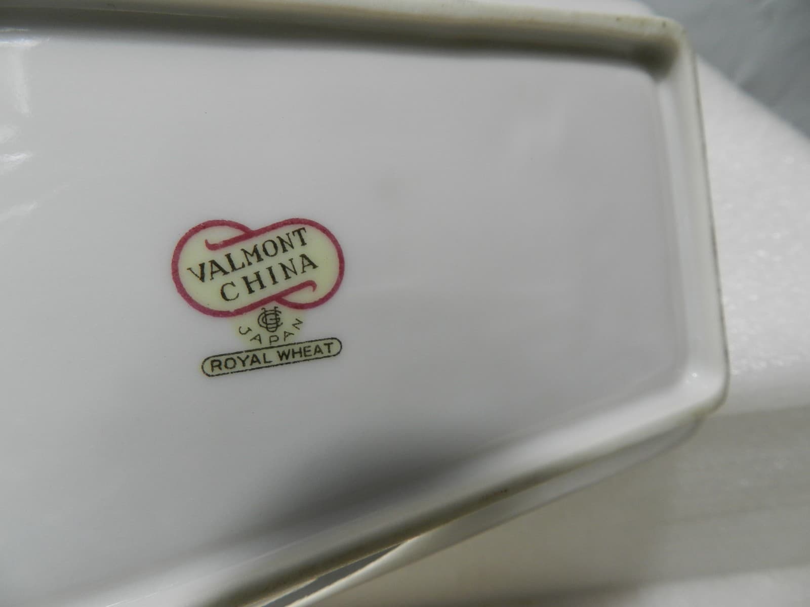 Vintage Valmont China "Royal Wheat" Covered Butter Dish Japan Retired (K16J) - Thumbnail 6