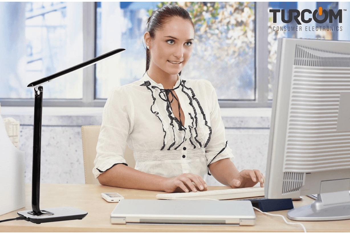 LED Desk Lamp With USB Charging Port Dimmable Touch Controls Multicolor Q93K - Thumbnail 9