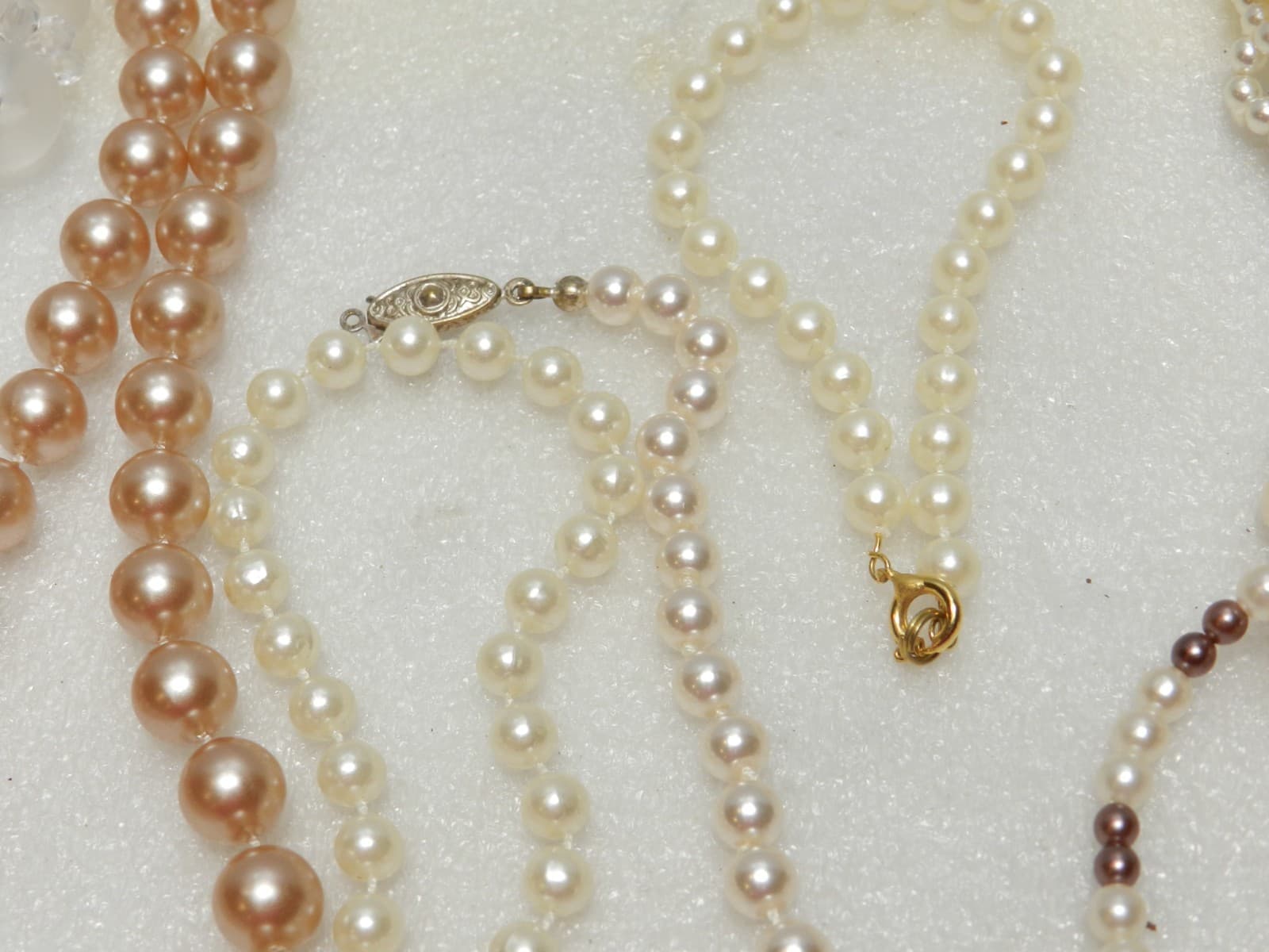2lbs+ Vintage Costome Jewerly Lot Pearls Necklaces Bracelets (A9J) - Thumbnail 9