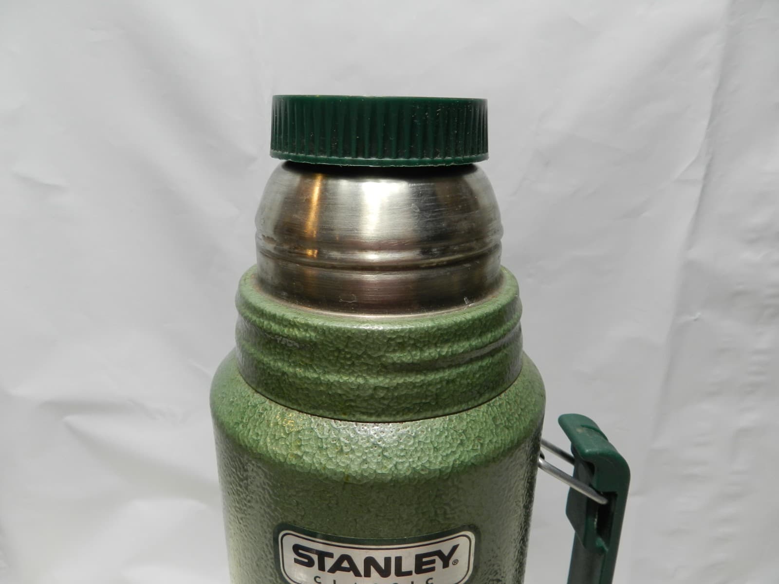 Vintage Stanley Classic 1.1 Qt 1L Green Vacuum Bottle Thermos Clean Z96J - Thumbnail 4
