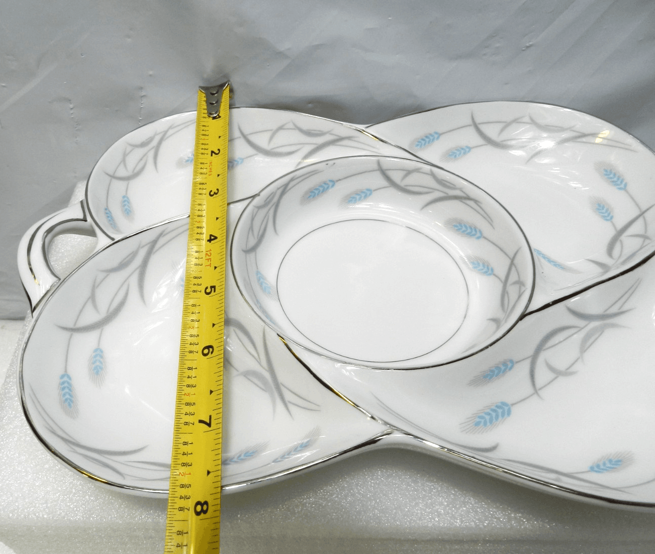 Valmont China Japan Royal Wheat 5 Section Divided Relish Tray Dish w/ Lid (K18J) - Thumbnail 10
