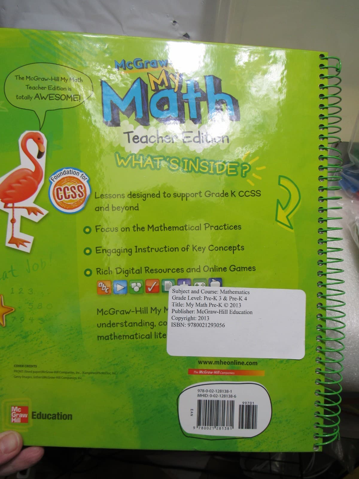 McGraw-Hill My Math, Grade PK, Teacher Edition Manipulatives Kit 2012 (W9J) - Thumbnail 5