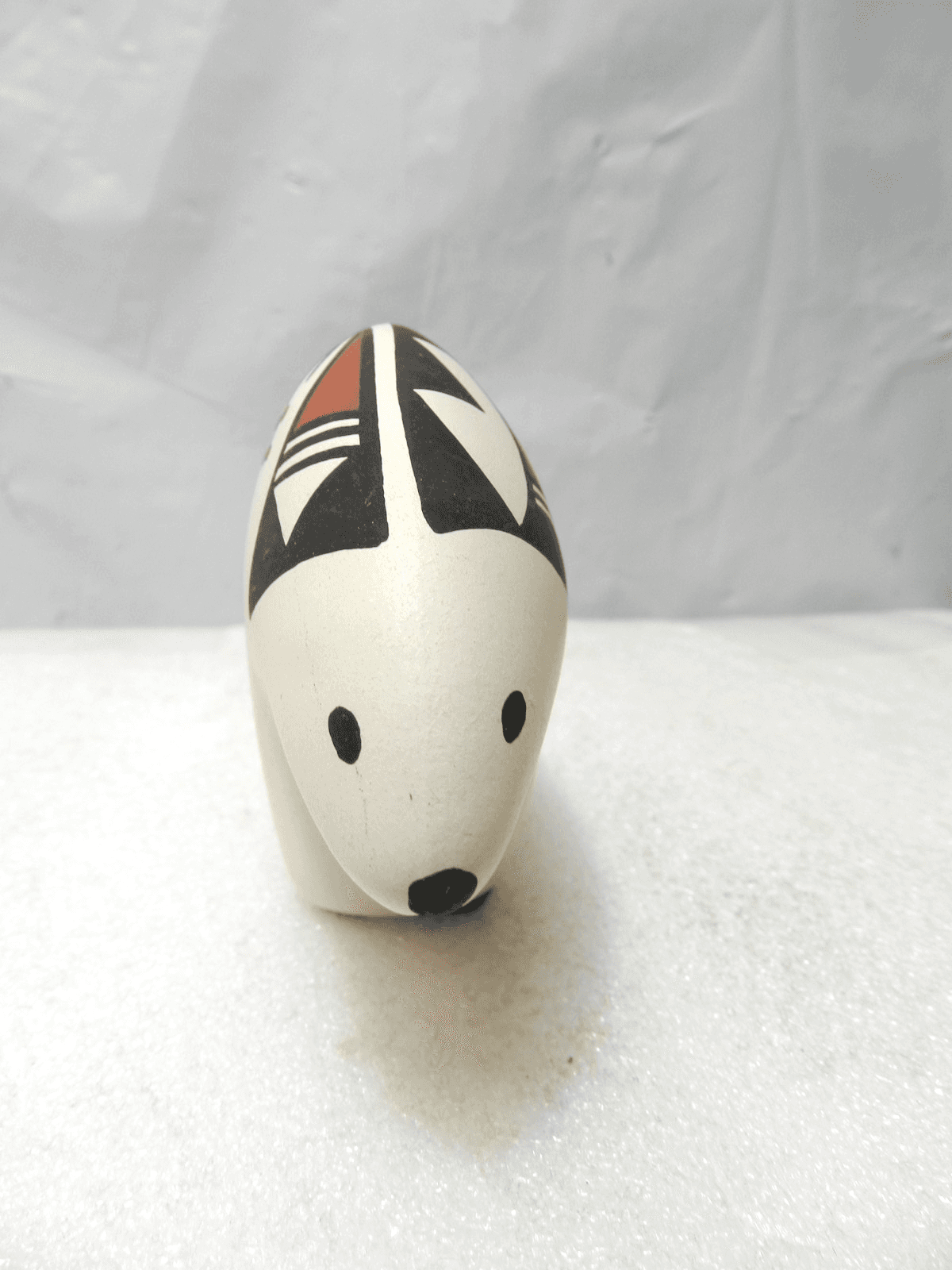 Native American Acoma Pueblo Pottery Bear Pottery Figure Handmade (I22JK) - Thumbnail 3