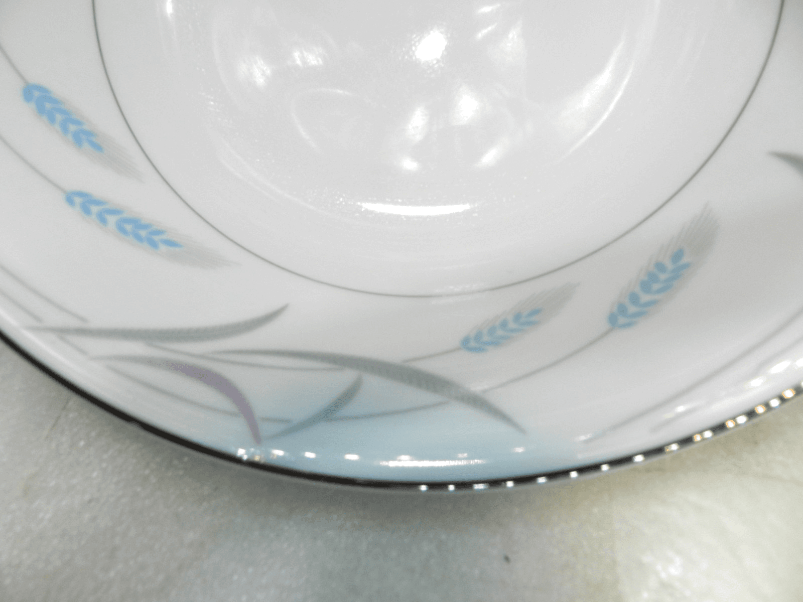 2 Retired Vintage Valmont China Royal Wheat 9" Vegetable Round Serving Bowl K19J - Thumbnail 2