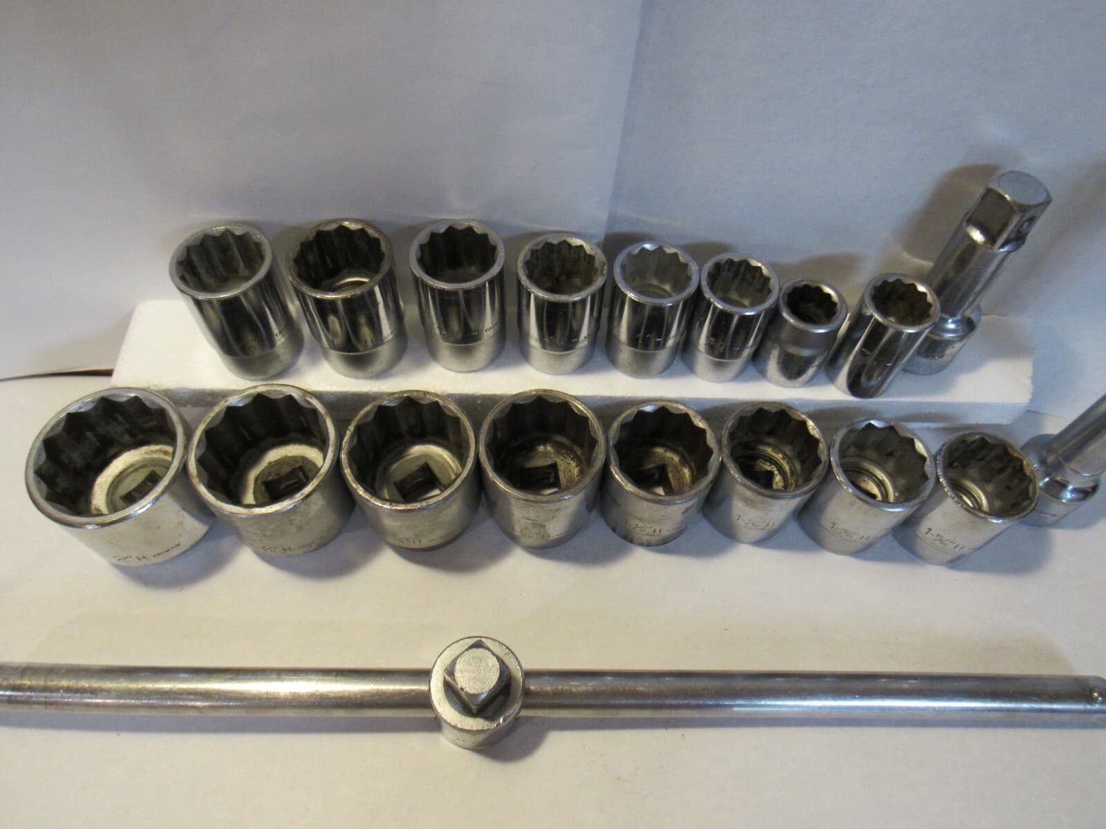 19 pc Heavy Duty SOCKET SET 2" - 3/4" Sockets /2 extenders/1 Break Bar (H67KD - Thumbnail 14
