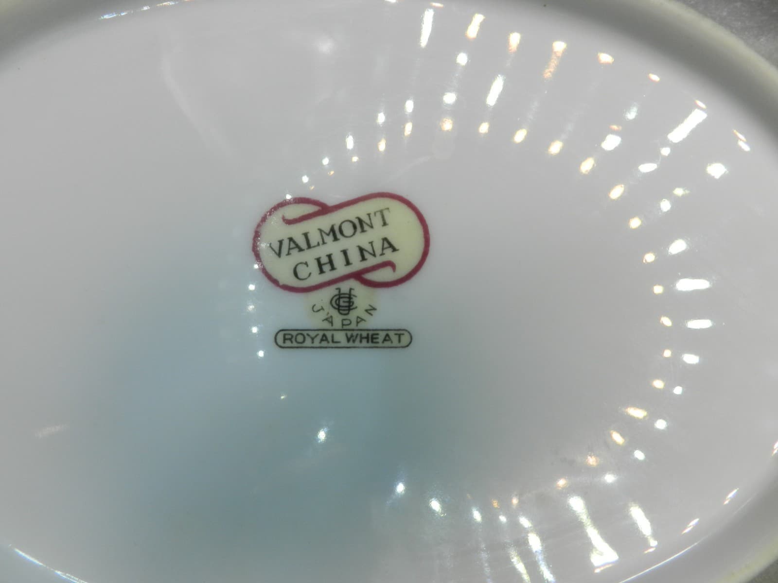 2 VALMONT China ROYAL WHEAT Server Veggie Dish Bowl Japan 10.5" x 8" K22J - Thumbnail 4